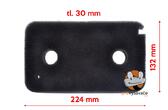 Penový filter penový sušičky MIELE, 222 x 134 x 32 mm